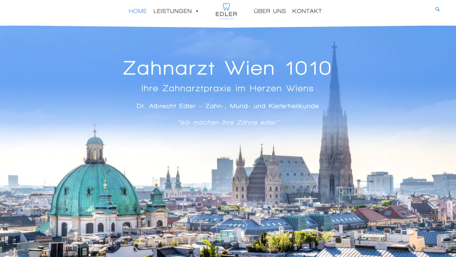 Startseite der Website von Dr. Albrecht Edler